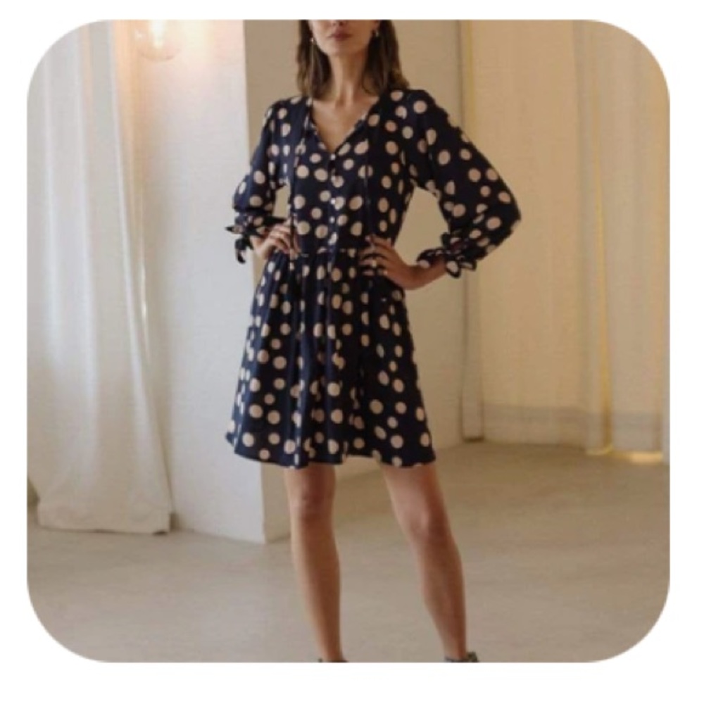 NWT KIVARI | Penelope Babydoll Mini Polkadot Dress 6
